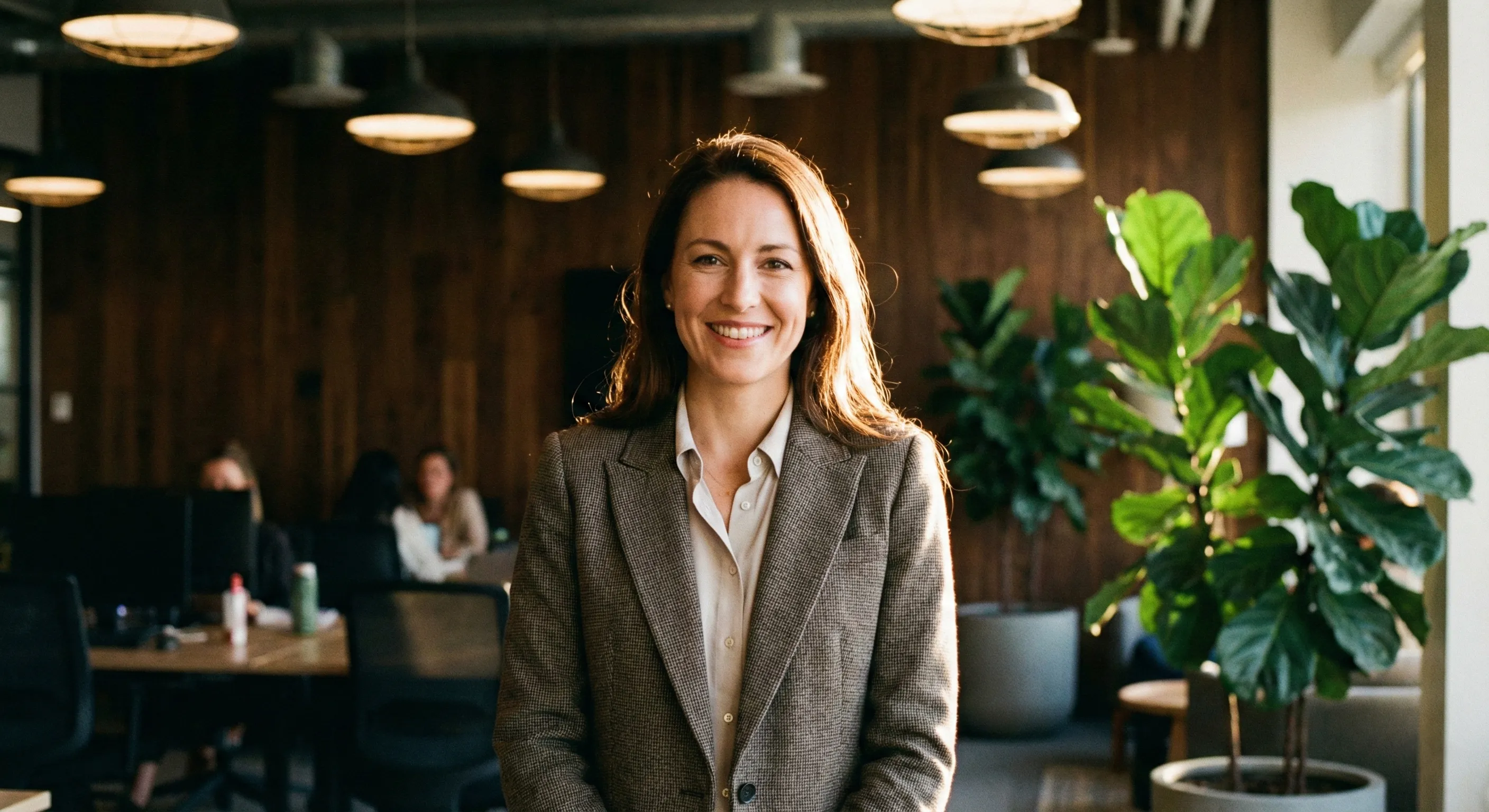 Smiling woman in an office